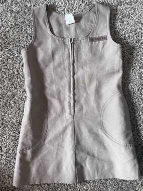 Vintage Girls Scouts USA Uniform Sleeveless Front-Zip Dress Costume